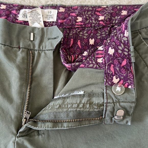 Super Cute Army Green Athletic Old Navy Ultra Low Rise Boot Pants Size 10 - Picture 8 of 13